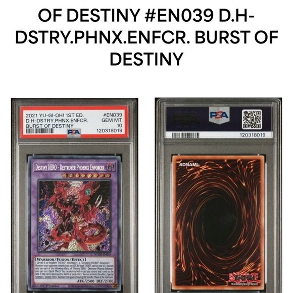 Yu-Gi-Oh! Destiny HERO - Destroyer Phoenix Enforcer Card